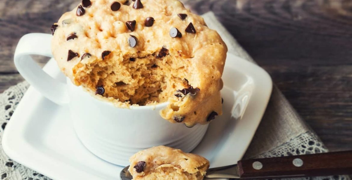 receta de cookie en taza