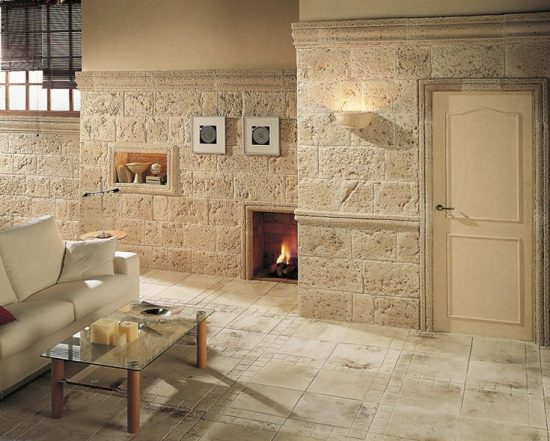 Acabado envejecido que aporta carácter y calidez al espacio.