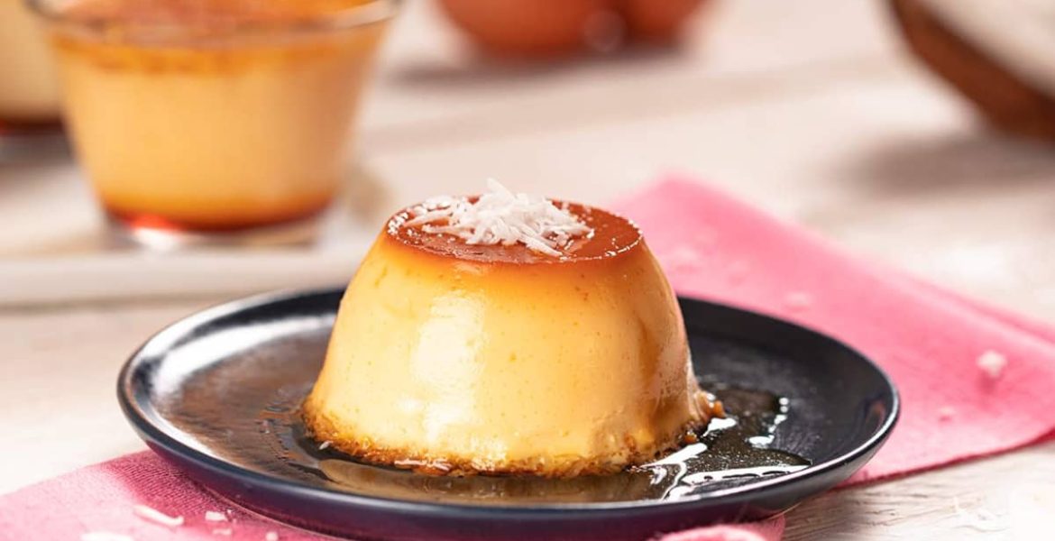 como hacer flan de coco
