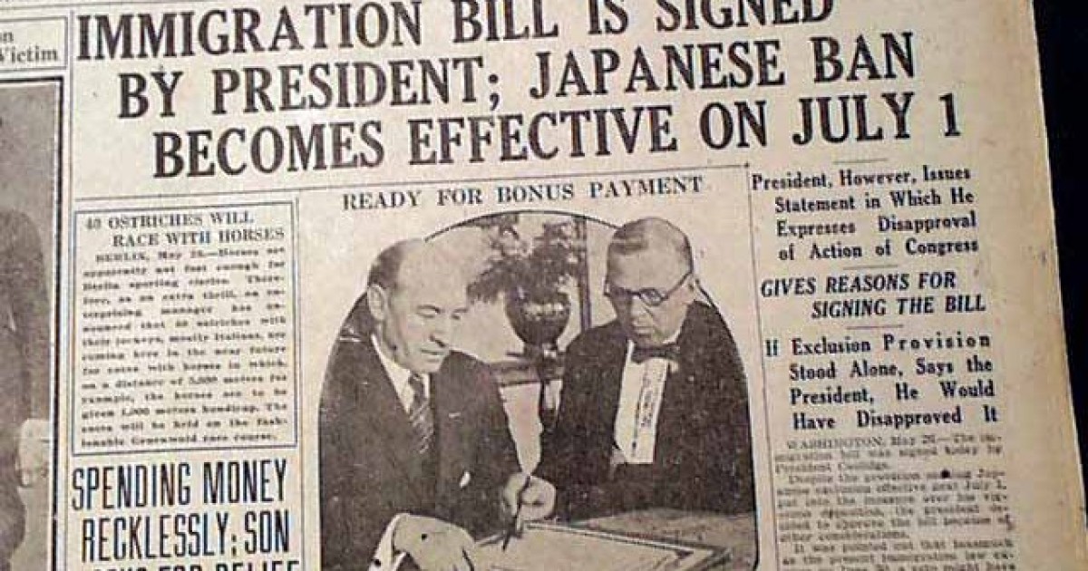 The JohnsonReed Act of May 24, 1924 — Bunk