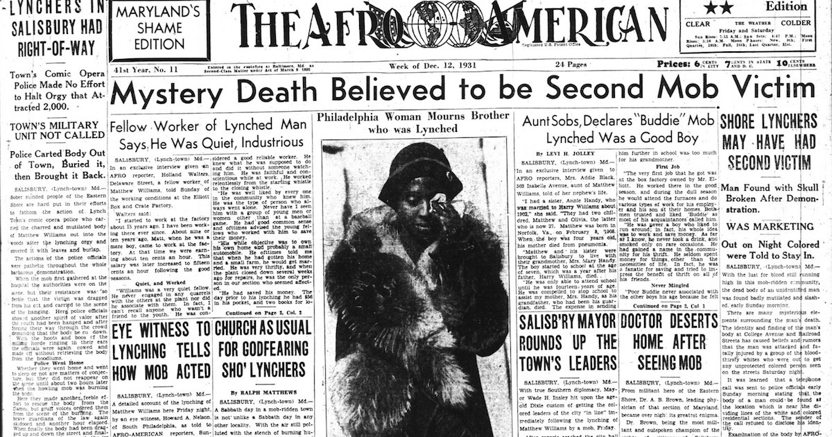 How SmallTown Newspapers Ignored Local Lynchings — Bunk