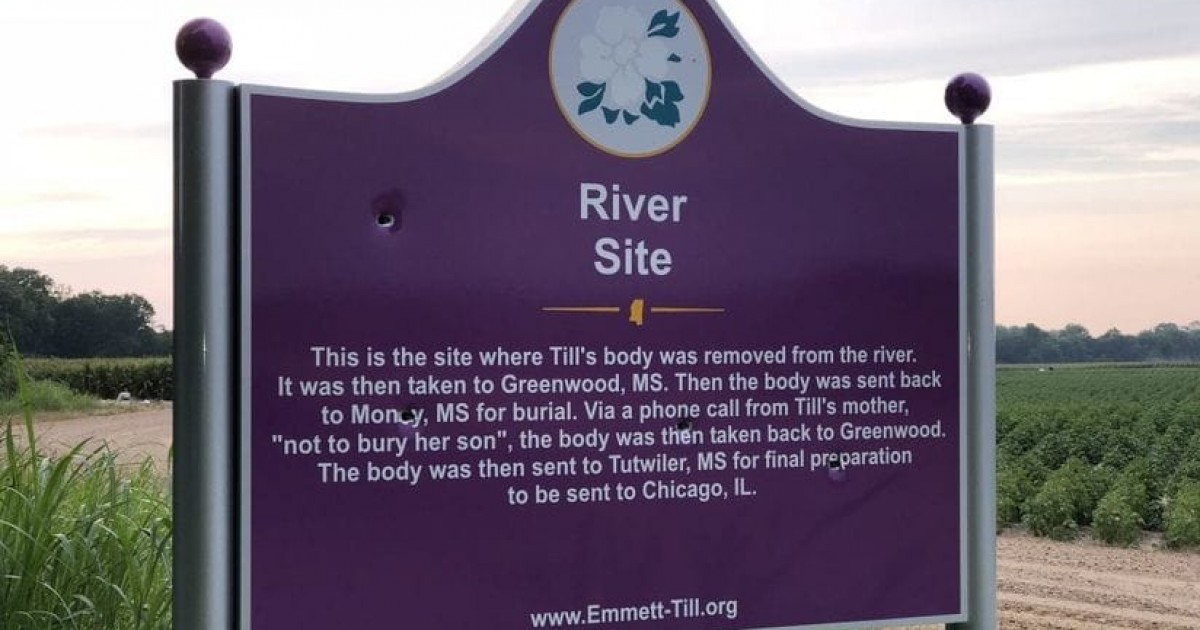 People Keep Shooting Up The Sign Commemorating Emmett Till’s Murder — Bunk