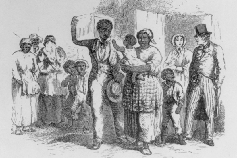 A slave father sold away from his family.