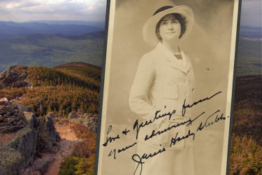 A picture of Betty MacKaye over the Appalachian Trail