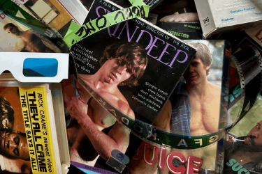 Collage of gay film covers