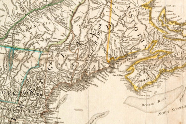 Map of New England and Nova Scotia
