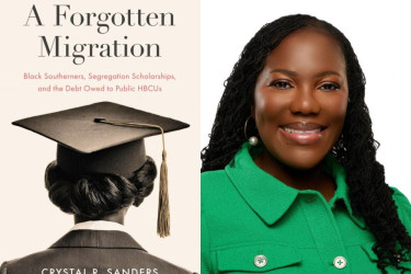 The book "A Forgotten Migration," and author Crystal R. Sanders