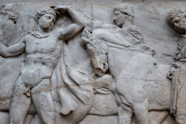 Part of the Parthenon Frieze, Elgin Marbles, British Museum.
