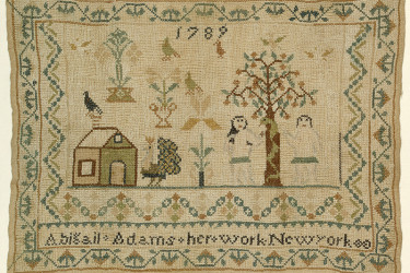 Sampler, by Abigail Adams, 1789.