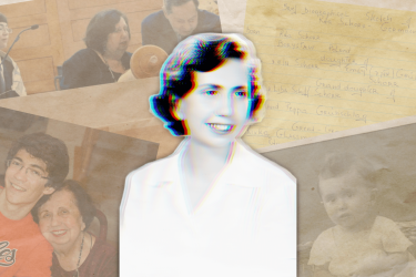 Collage of photos from a Holocaust survivor.