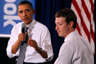 President Obama and Mark Zuckerberg.