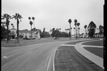A suburban road in California.