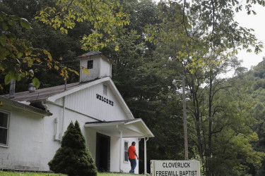 Cloverlick Freewill Baptist Church in Harlan County, KY.
