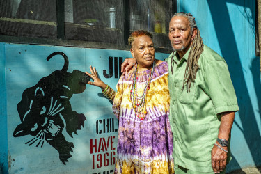 Pete and Charlotte O'Neal at the United African Alliance Community Center (UAACC) in Tanzania.