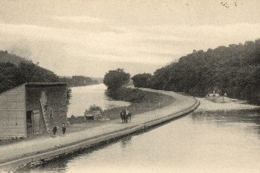 The Erie Canal near Little Falls, New York, c. 1905.