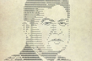 A teletype portrait of Curtis LeMay.