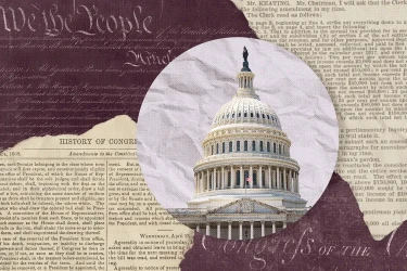 Capitol building, Constitution, and Congressional record.