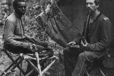 An African American man and a white soldier from the 23rd New York.