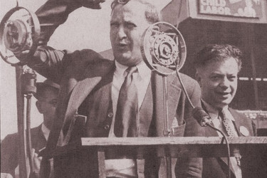 Jay Lovestone and David Dubinsky, radical American labor leaders, middle-1930s.