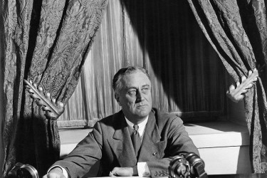 FDR at his desk.