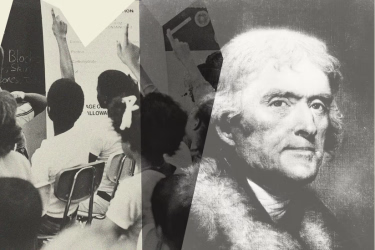 Illustration by Anna Ruch, featuring founder Thomas Jefferson.