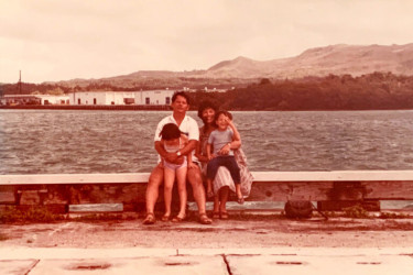 Author Julian Aguon as a child with his family.