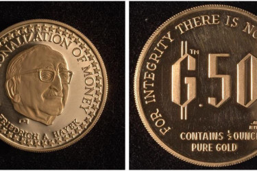 Friedrich A. Hayek gold coin