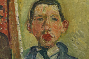 “Self-Portrait” by Chaim Soutine, 1918.