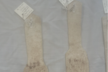 Two surviving menstrual pads from the 1850s