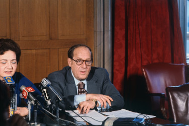 Speaker of the NY State Assembly Stanley Steingut in 1975