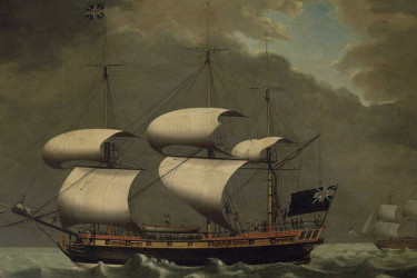 Painting on a slave ship