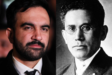 Portraits of Zohran Mamdani and Baruch Charney Vladeck