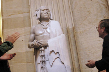 Po'pay’s statue in the U.S. Capitol.