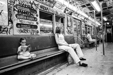 New York, 1981: A graffiti-covered subway car before the turnaround.