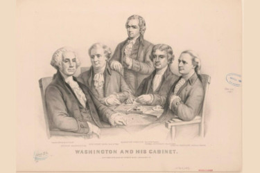 George Washington and his cabinet.