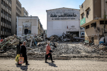 Ruins of the Al Azhar University in Gaza.