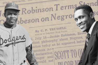 Jackie Robinson and Paul Robeson.