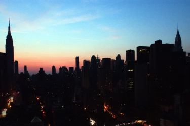 New York City skyline during the 2003 blackout.
