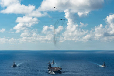 A U.S. Navy strike group enters the Caribbean Sea.