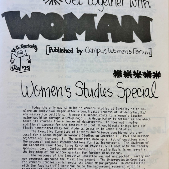 UC Berkeley's Campus Women's Forum poster
