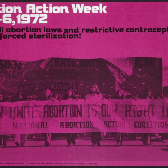 Abortion Action Week flyer.