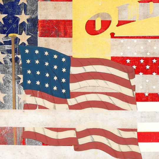 A collage of the American flag.