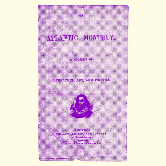 Atlantic Monthly title page from the 1850s.