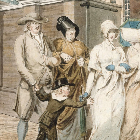 Sunday Morning in front of the Arch Street Meeting House, Philadelphia, 1811