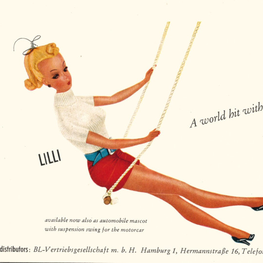 Images of Lilli from the February 1956 cover of Spielzeug Export