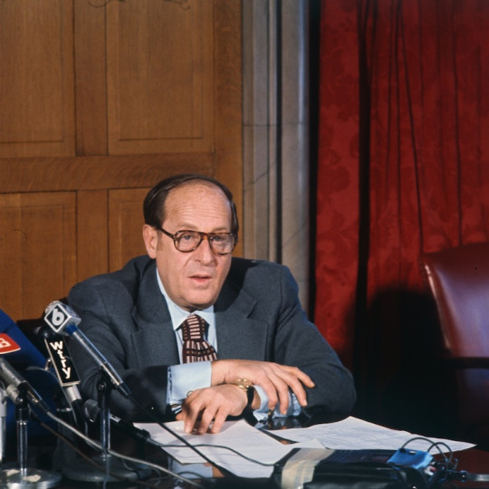 Speaker of the NY State Assembly Stanley Steingut in 1975