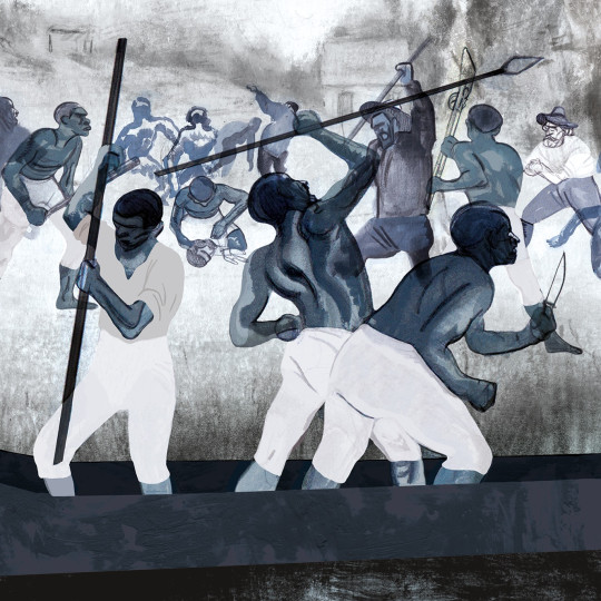 Illustration of a slave rebellion.