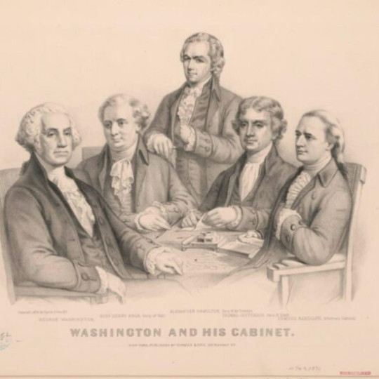George Washington and his cabinet.