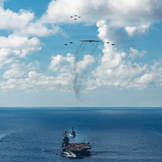 A U.S. Navy strike group enters the Caribbean Sea.