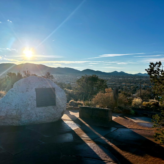 A historical marker in a national park.